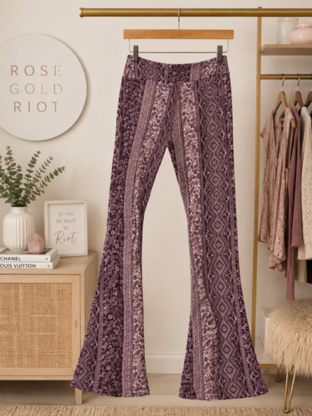 💜 Charlotte Russe Boho Flare Pants